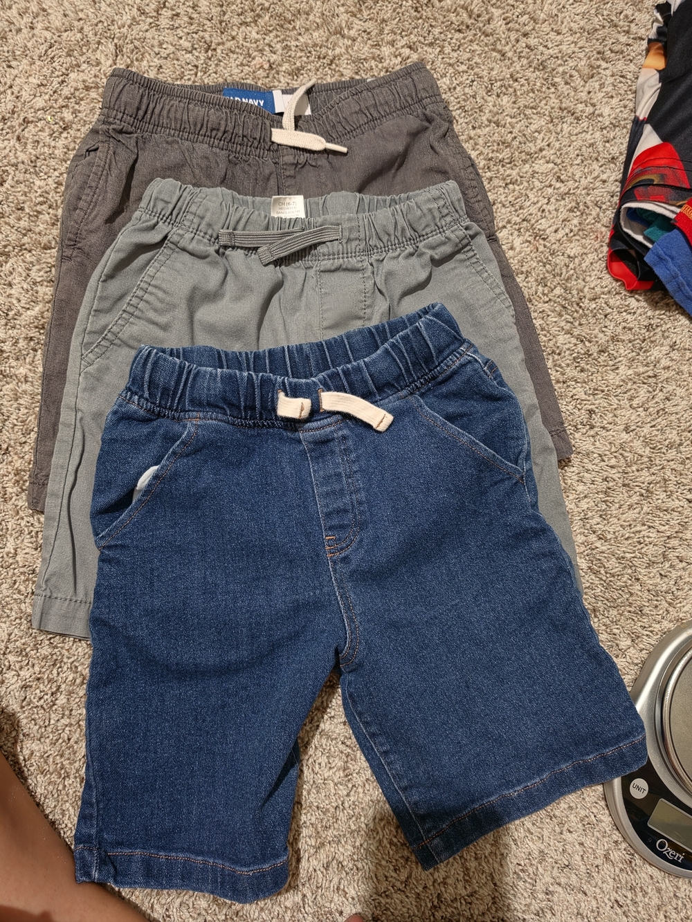 Children's Elastic-Waist Denim Shorts - Blue